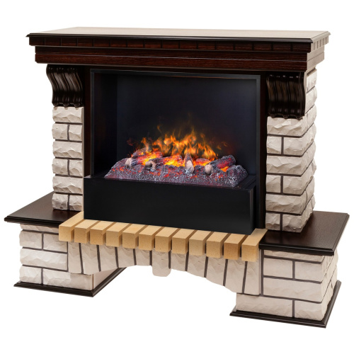 Электрокамин RealFlame Country 26 AO античный дуб с очагом 3D Cassette 630