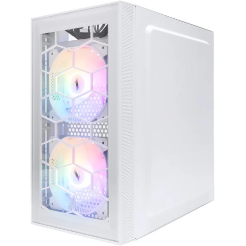 Корпус 1STPLAYER FIREBASE X1 White (X1-WH-3F1-W) / mATX / 3x120mm LED fans