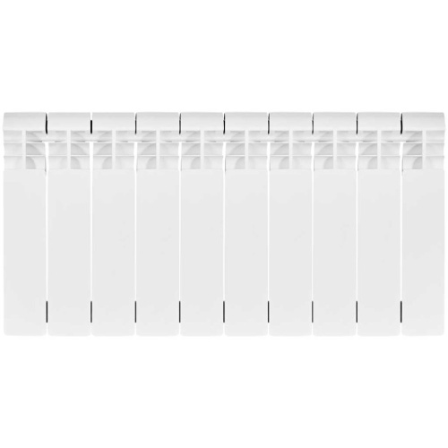 Биметаллический радиатор отопления Stout Vega 350 10 секций боковое подключение белый RAL 9016