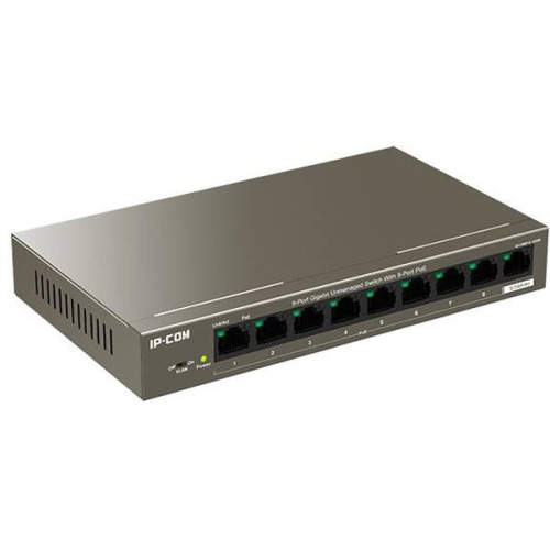 Коммутатор неуправляемый PoE IP-COM G1109P-8-102W 9 портов, 9x1Гбит/с, PoE 8х92Вт, настольный