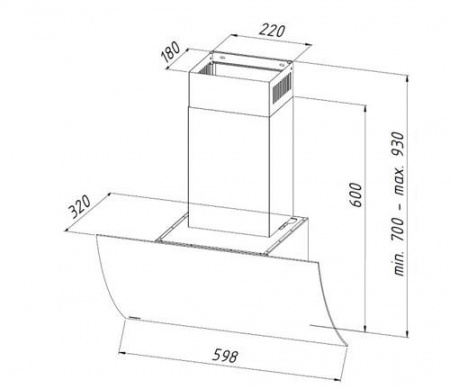 Вытяжка наклонная Akpo WK-11 Clarus черный