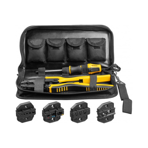 Пресс-клещи STAYER Professional SP-4M (45445) +4 матрицы, в сумке чехле