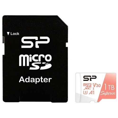 Карта памяти Silicon Power Superior (SP001TBSTXDV3V20SP) A1 1TB microSDXC Class 10 UHS-I U3 100/80 Mb/s (SD адаптер)