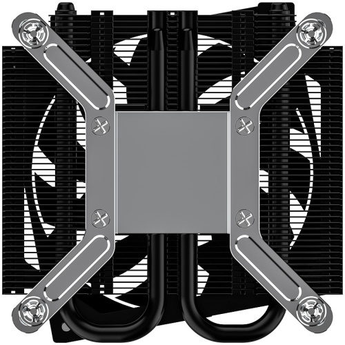 Кулер ID-COOLING IS-23i Black LGA1851/1700/1200/115X низкопрофильный высота 23mm (TDP 45W, PWM, 2 тепл.трубки, медная база, Fan 80mm) Box