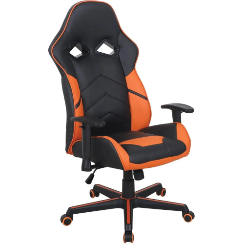 Кресло игровое BRABIX Storm GM-006 (532502) экокожа, черный/оранжевый