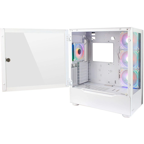 Корпус Ginzzu GL770 Fan 12MW6 RGB*4 USB3.0 CRC10 Белый