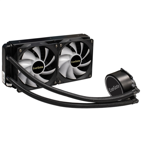 СВО ExeGate EX293457RUS BlackWater-240V2.PWM.RGB RGB подсветка, LGA2066/2011/1366/1150/1151/1155/1156/1200/1700/AM4/FM1/FM2