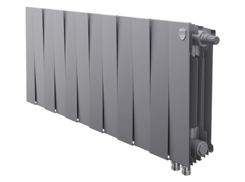 Биметаллический радиатор отопления  Royal Thermo Pianoforte 300 12 Секций Silver Satin Vdr