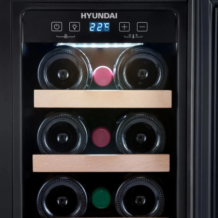 Винный шкаф Hyundai HBWC 0831 SU черный
