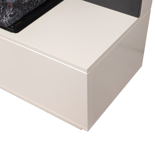 Электрокамин RealFlame Modern CST630 WT белый дуб с очагом 3D Cassette 630 Black Panel