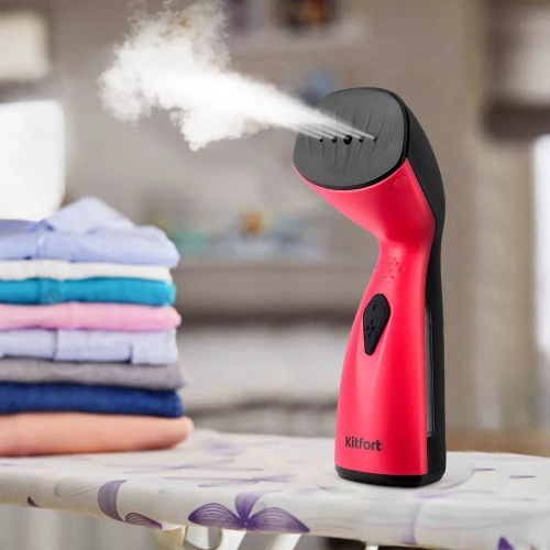 Отпариватель ручной Kitfort КТ-9201 черный/малиновый