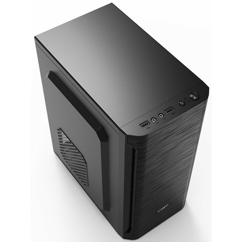 Корпус CBR PCC-MATX-MX10-400W2 mATX Minitower MX10, c БП PSU-ATX400-08EC (400W/80mm), 2*USB 2.0, HD Audio+Mic, Black