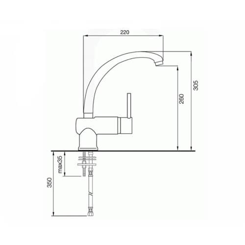 Смеситель для кухни Italmix Industriale 0632 Grey 03