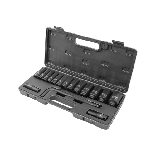 Набор головок ударных глубоких Forsage f-4166a-5mpb 54602 с г-образным воротком 1/2''