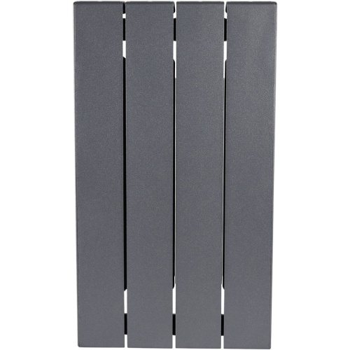 Биметаллический радиатор отопления Rifar Supremo 500 боковое подключение 4 секции титан