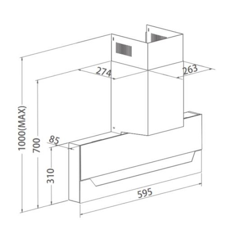 Вытяжка каминная Haier HVX-W682CW белый/белый