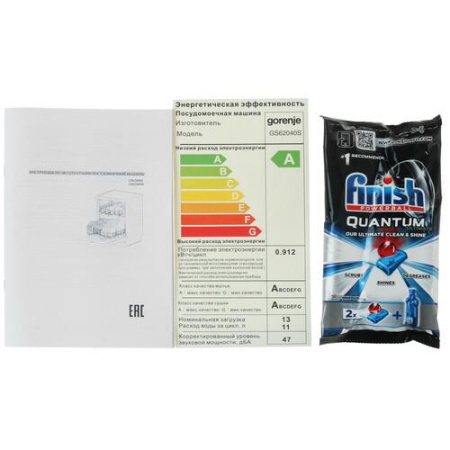 Посудомоечная машина Gorenje GS62040S серебристый