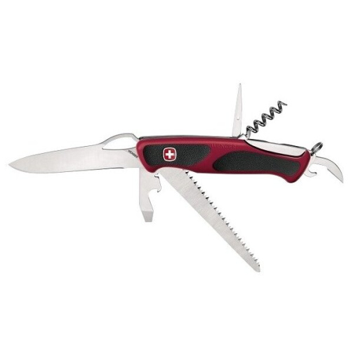 Нож перочинный Victorinox RangerGrip 55 (0.9563.CB1) 130мм 12функций красный/черный блистер