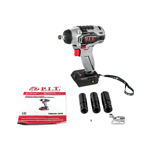 Гайковерт P.I.T. PIW20H-300B/4 аккумуляторный с АКБ и ЗУ