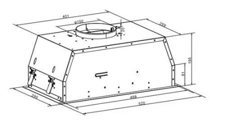 Вытяжка полновстраиваемая Hotpoint HPAE 53LB WH белый