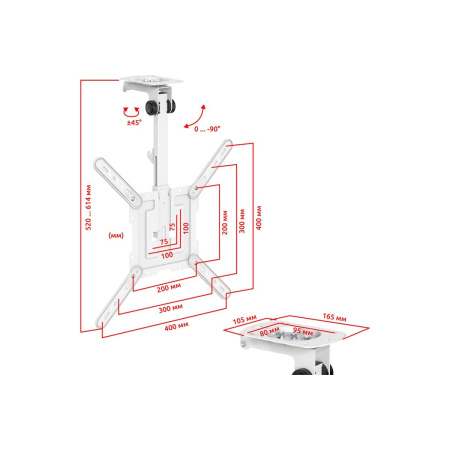 Кронштейн UniTeki LCD3440CBW