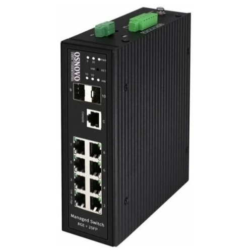 Коммутатор Osnovo (SW-80802/ILS(port 90W,300W)) 8G 2SFP 8PoE 300W управляемый