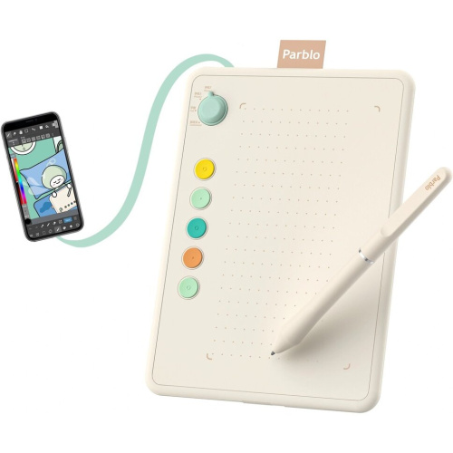 Графический планшет PARBLO Ninos Q кремовый