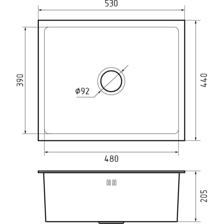 Мойка GranFest 5344 нерж