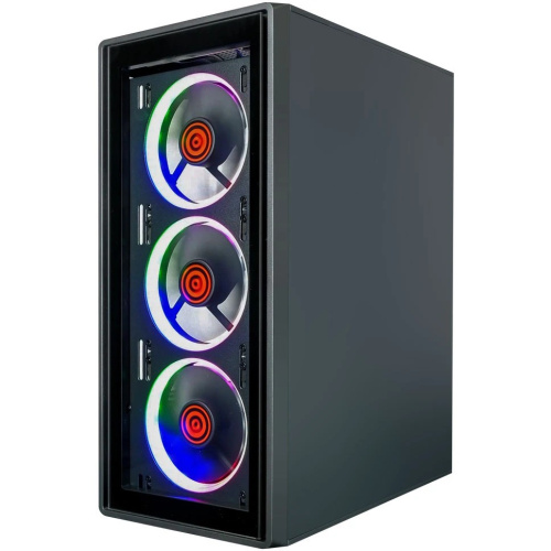 Корпус Ginzzu CL325, ATX Fan 4*RR4 FRGB передняя панель стекло