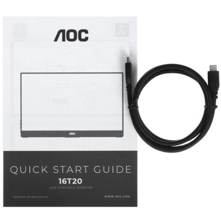 15.6" Монитор AOC 16T20 черный