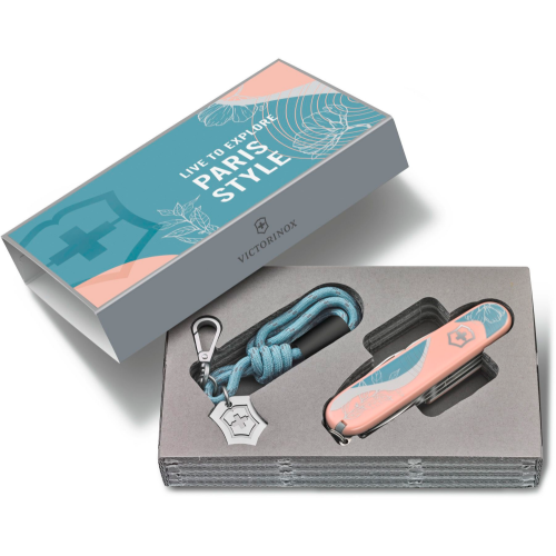 Складной нож Victorinox Companion Paris Style 1.3909.e221, функций 16, 91мм, розовый, коробка подарочная