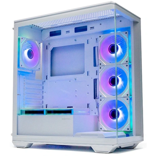 Корпус XASTRA Q600 6ARGB-C10-UC White (Q600-6FM12A-C10-UC-WH) ATX/Aquarium/Screewless/6x120mm ARGB PWM FM fans/Argb+PWM HUB 10port/ Type-C