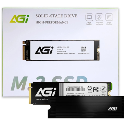 SSD AGI AI828 AGI2T0G44AI828 2ТБ, M.2 2280, PCIe 4.0 x4, NVMe, M.2