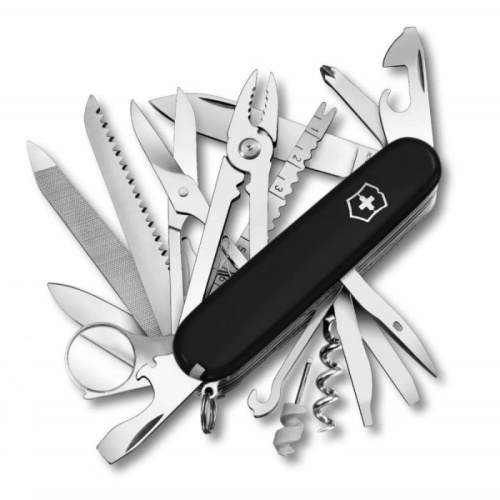 Нож перочинный Victorinox SwissChamp (1.6795.3) 91мм 33функций черный карт.коробка