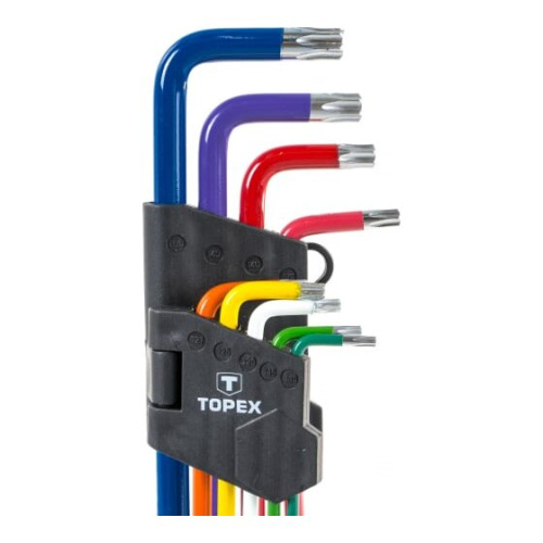 Набор ключей Torx TOPEX 35D969 (15740985) T10-T50 мм, 9 шт.