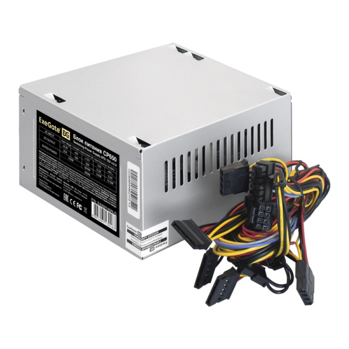 Блок питания ExeGate CP650 EX292145RUS 650W (ATX, 8cm fan, 24pin, 4+4pin, 3xSATA, 2xIDE, FDD)