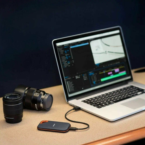 SSD Sandisk Extreme Pro Portable V2 (SDSSDE81-4T00-G25), External, 4TB USB 3.2, R/W -2000/2000 MB/s черный