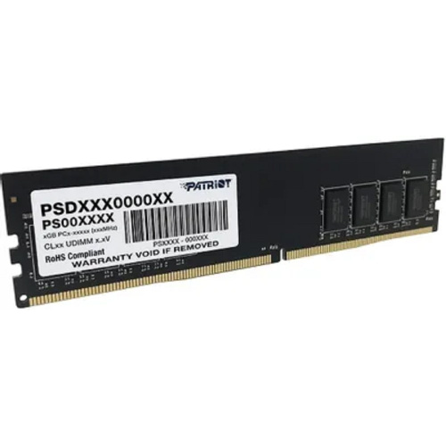 ОЗУ PATRIOT Signature Line PSD48G32002 DDR4 8Гб Module capacity 8Гб Количество 1 3200 МГц Множитель частоты шины 22 1.2 В