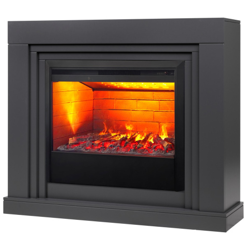 Электрокамин RealFlame Stanley 26 GR серый с очагом 3D Helios 26