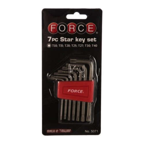 Набор звездочек FORCE 5071 Г-обр.Т10-Т40 7пр.
