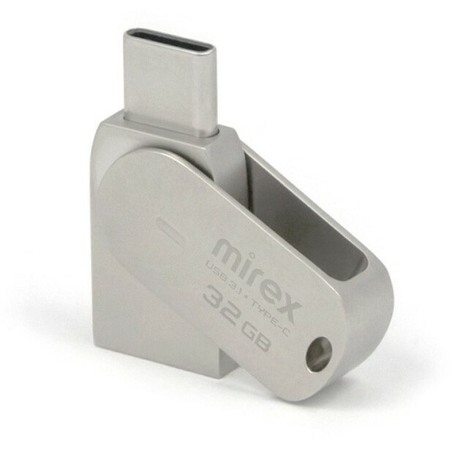 USB-флешка Mirex Bolero (13600-IT3BLR32) 32GB, OTG, USB 3.1/Type-C, Металл
