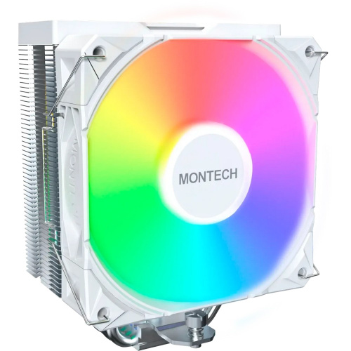 Кулер Montech NX400 ARGB (NX400ARGBWH) Soc-AM5/AM4/1200/1700/1851 белый 4-pin 34.17dB Al+Cu 220W Ret
