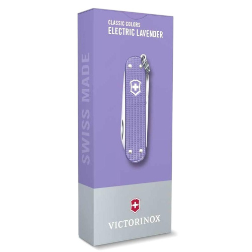 Нож перочинный Victorinox Classic Electric Lavender (0.6221.223G) 58мм 7функц. карт.коробка