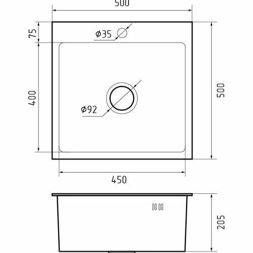Мойка GranFest 5050 нерж