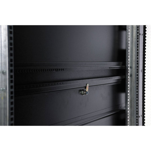 Шкаф серверный ЦМО ШТК-СП-48.6.12-44АА-9005 черный 48U 600x1190мм пер.дв.перфор. 2 бок.пан. 1350кг