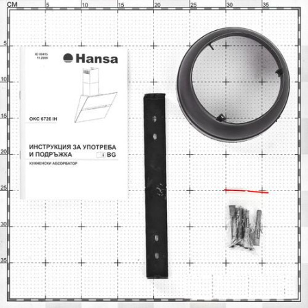 Вытяжка наклонная Hansa OKC6726IH черный/серебристый