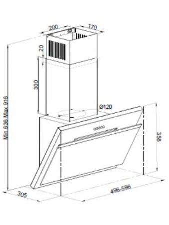 Вытяжка наклонная Simfer 8615SM белый