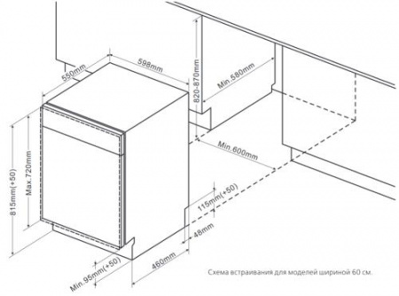 Встраиваемая посудомоечная машина Hansa ZIV634H