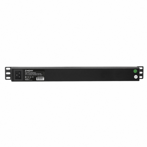 Блок розеток ExeGate ServerPro PDU-19H007 Al-12C13-C20 (EX280865RUS) (19", 1U, Алюминий, 12 IEC 320 C13, С20, черный, RTL)