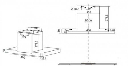 Вытяжка каминная Haier HVX-C672TX серебристый/черный